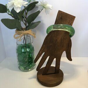 Green Acrylic Bangle Bracelet